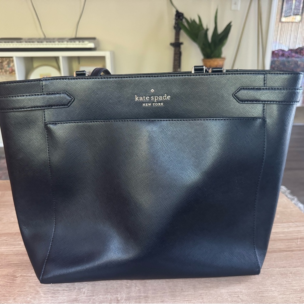Kate Spade Classic Black Leather Tote